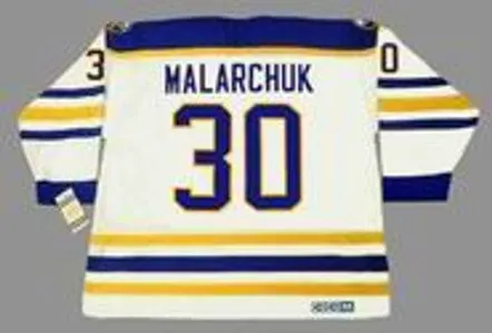 CLINT MALARCHUK Buffalo Sabres 1990 Home CCM Throwback NHL Hockey Jersey 