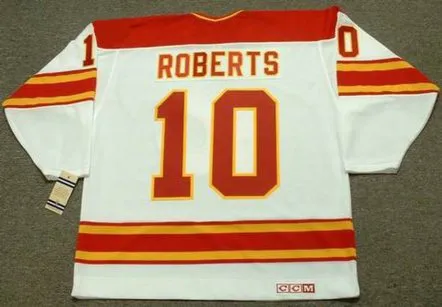 GARY ROBERTS Calgary Flames 1980’s CCM Vintage Throwback Home NHL Hockey Jersey 