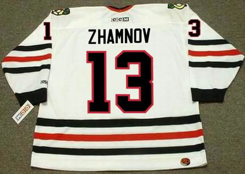 ALEX ZHAMNOV Chicago Blackhawks 2002 CCM Throwback Home NHL Hockey Jersey 