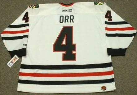 BOBBY ORR Chicago Blackhawks 1976 CCM Throwback Home NHL Hockey Jersey 
