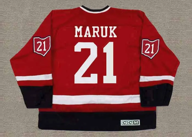 DENNIS MARUK Cleveland Barons 1976 CCM Throwback NHL Hockey Jersey 