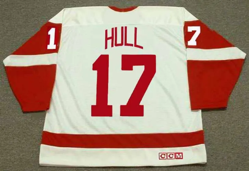 BRETT HULL Detroit Red Wings 2002 Home CCM Throwback Hockey Jersey 