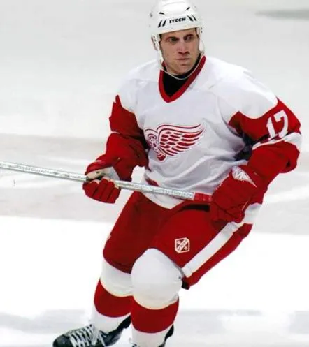 BRETT HULL Detroit Red Wings 2002 Home CCM Throwback Hockey Jersey 