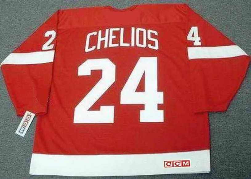 CHRIS CHELIOS Detroit Red Wings 2002 Away CCM Throwback NHL Hockey Jersey 