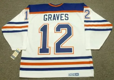 ADAM GRAVES Edmonton Oilers 1990 Home CCM Vintage Throwback NHL Jersey 