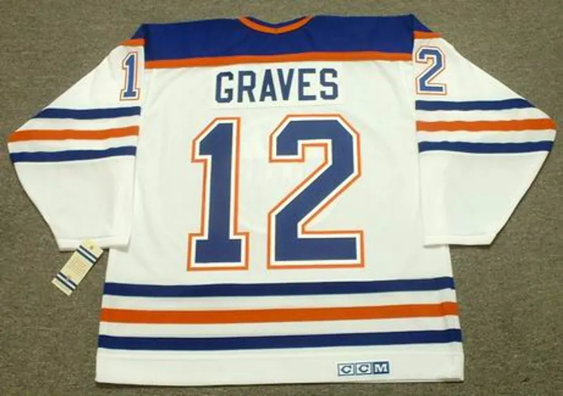 ADAM GRAVES Edmonton Oilers 1990 Home CCM Vintage Throwback NHL Jersey 