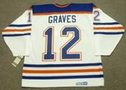 ADAM GRAVES Edmonton Oilers 1990 Home CCM Vintage Throwback NHL Jersey 