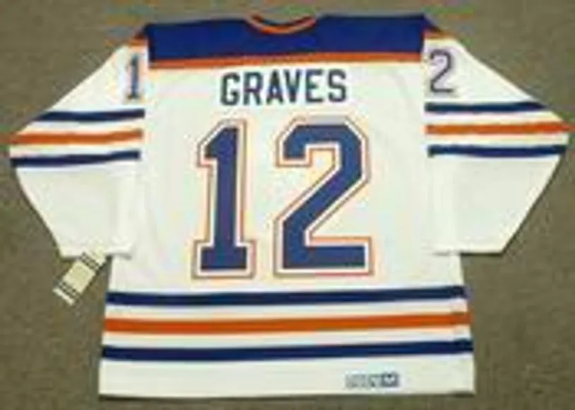 ADAM GRAVES Edmonton Oilers 1990 Home CCM Vintage Throwback NHL Jersey 