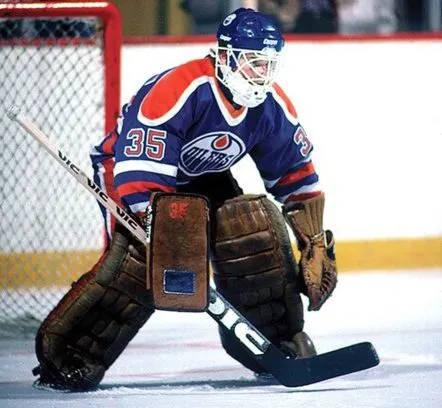 ANDY MOOG Edmonton Oilers 1985 Away CCM NHL Vintage Throwback Jersey 