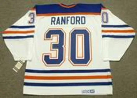 BILL RANFORD Edmonton Oilers 1990 Home CCM NHL Vintage Throwback Jersey 