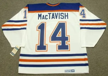 CRAIG MacTAVISH Edmonton Oilers 1987 CCM Vintage Throwback Home NHL Jersey 