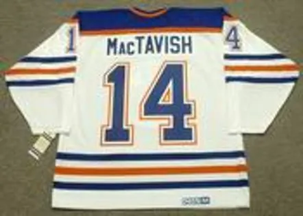 CRAIG MacTAVISH Edmonton Oilers 1987 CCM Vintage Throwback Home NHL Jersey 