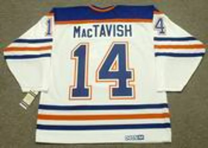CRAIG MacTAVISH Edmonton Oilers 1987 CCM Vintage Throwback Home NHL Jersey 