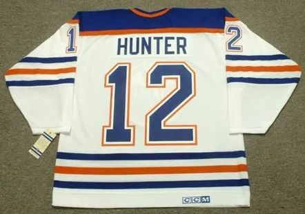 DAVE HUNTER Edmonton Oilers 1985 CCM Vintage Throwback Home NHL Jersey 