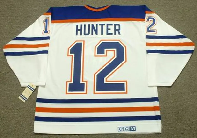 DAVE HUNTER Edmonton Oilers 1985 CCM Vintage Throwback Home NHL Jersey 