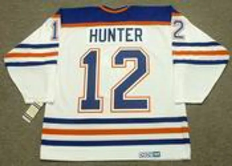 DAVE HUNTER Edmonton Oilers 1985 CCM Vintage Throwback Home NHL Jersey 