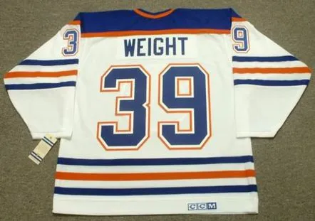 DOUG WEIGHT Edmonton Oilers 1995 CCM Vintage Throwback Home NHL Jersey 