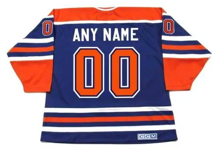 EDMONTON OILERS 1980’s CCM Vintage Away Jersey Customized “Any Name & Numbers” 