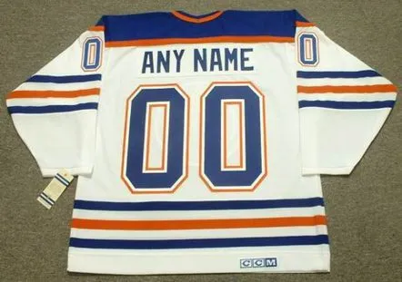EDMONTON OILERS 1980’s CCM Vintage Home Jersey Customized “Any Name & Numbers” 