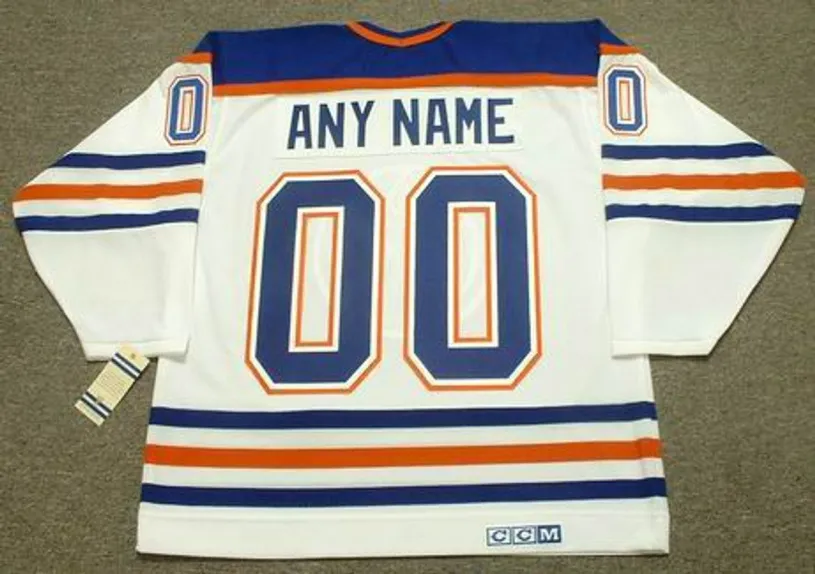 EDMONTON OILERS 1980’s CCM Vintage Home Jersey Customized “Any Name & Numbers” 