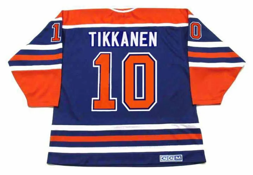 ESA TIKKANEN Edmonton Oilers 1987 Away CCM NHL Vintage Throwback Jersey 