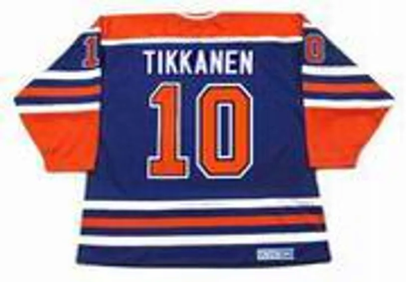 ESA TIKKANEN Edmonton Oilers 1987 Away CCM NHL Vintage Throwback Jersey 