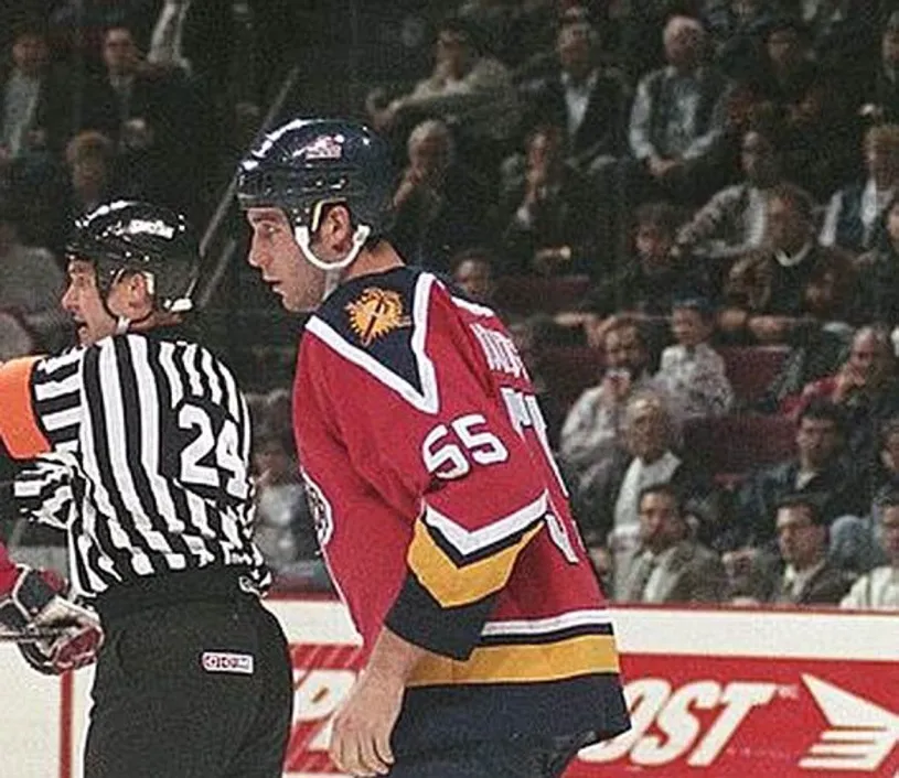 ED JOVANOVSKI Florida Panthers 1996 Away CCM Vintage Throwback NHL Hockey Jersey 