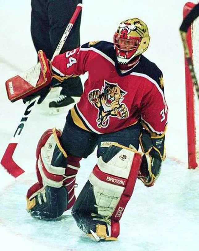 JOHN VANBIESBROUCK Florida Panthers 1996 Away CCM Vintage Throwback NHL Hockey Jersey 