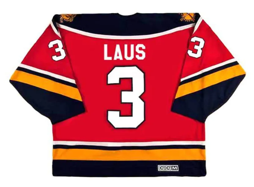 PAUL LAUS Florida Panthers 1996 CCM Vintage Throwback NHL Hockey Jersey 