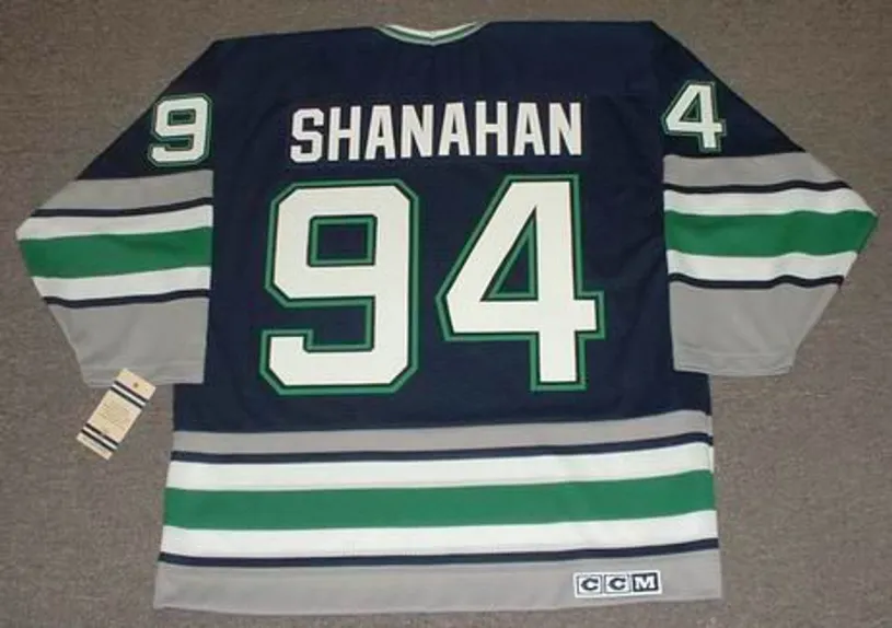BRENDAN SHANAHAN Hartford Whalers 1995 Away CCM Vintage Throwback NHL Jersey 
