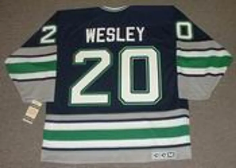 GLEN WESLEY Hartford Whalers 1995 Away CCM Vintage Throwback NHL Jersey 