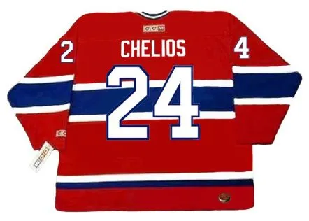 CHRIS CHELIOS Montreal Canadiens 1990 CCM Throwback Away NHL Jersey 