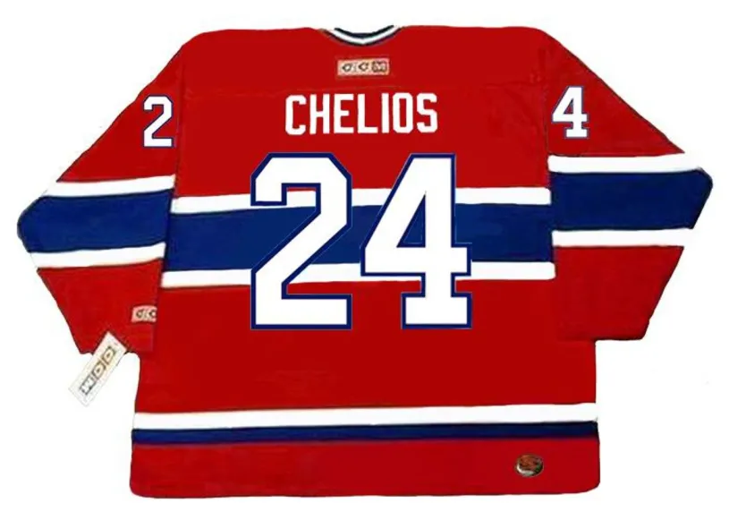 CHRIS CHELIOS Montreal Canadiens 1990 CCM Throwback Away NHL Jersey 