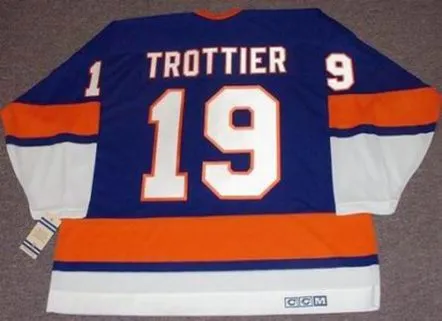 BRYAN TROTTIER New York Islanders “Rookie” 1975 CCM Vintage Throwback Jersey 
