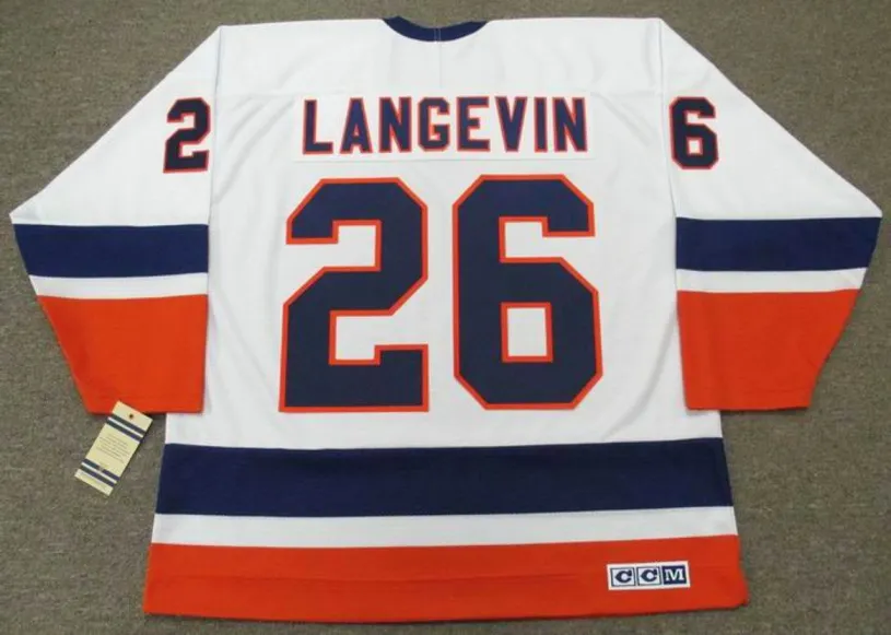 DAVE LANGEVIN New York Islanders 1982 CCM Vintage Home NHL Hockey Jersey 