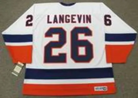 DAVE LANGEVIN New York Islanders 1982 CCM Vintage Home NHL Hockey Jersey 