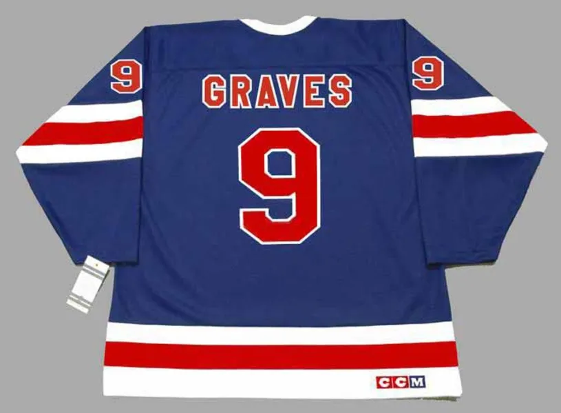 ADAM GRAVES New York Rangers 1991 CCM Vintage Throwback NHL Hockey Jersey 