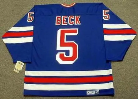 BARRY BECK New York Rangers 1983 CCM Vintage Away NHL Hockey Jersey 
