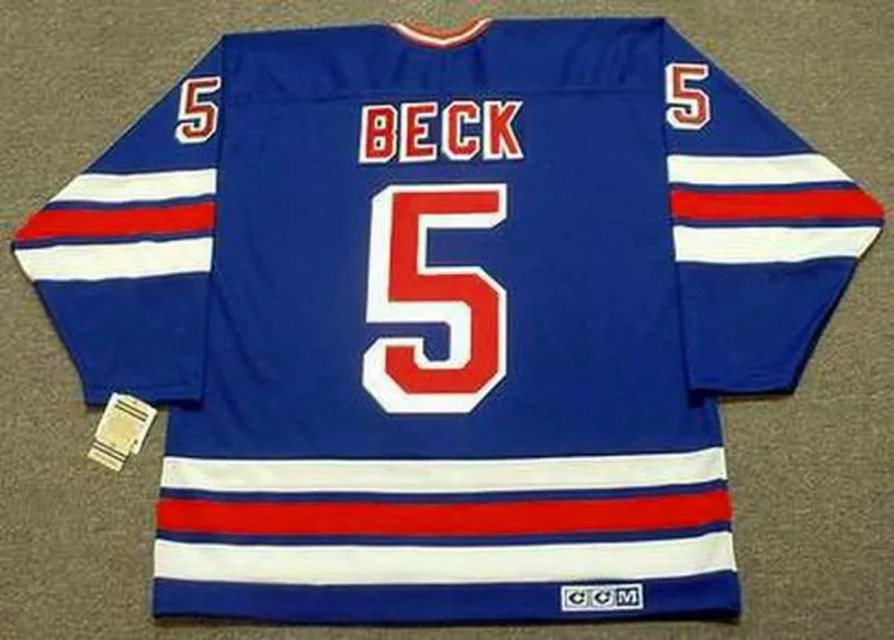 BARRY BECK New York Rangers 1983 CCM Vintage Away NHL Hockey Jersey 