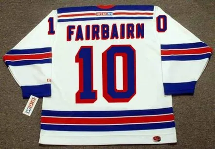 BILL FAIRBAIRN New York Rangers 1972 CCM Throwback Home Hockey Jersey 