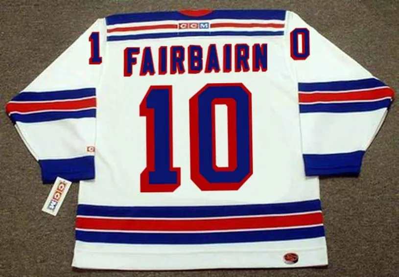 BILL FAIRBAIRN New York Rangers 1972 CCM Throwback Home Hockey Jersey 