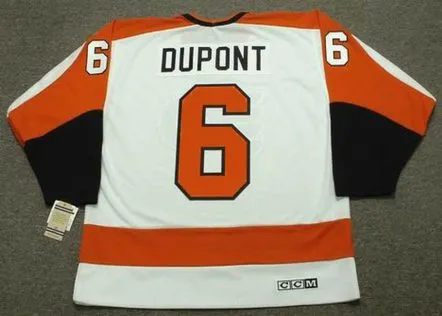 ANDRE DUPONT Philadelphia Flyers 1974 CCM Vintage Throwback Home NHL Jersey 