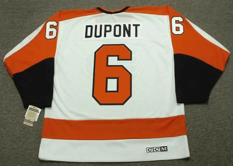 ANDRE DUPONT Philadelphia Flyers 1974 CCM Vintage Throwback Home NHL Jersey 