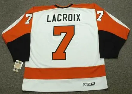 ANDRE LACROIX Philadelphia Flyers 1971 CCM Vintage Throwback Home NHL Jersey 
