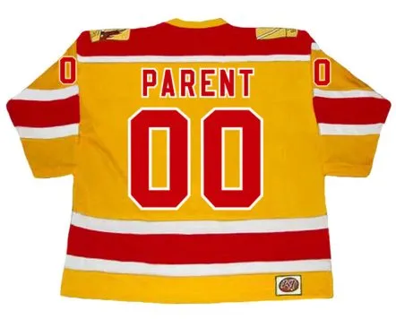 BERNIE PARENT Philadelphia Blazers 1973 Throwback WHA Hockey Jersey 