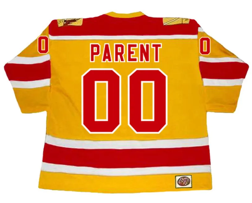 BERNIE PARENT Philadelphia Blazers 1973 Throwback WHA Hockey Jersey 