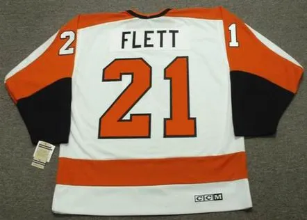 BILL FLETT Philadelphia Flyers 1972 CCM Vintage Throwback Home NHL Jersey 