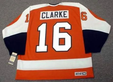 BOBBY CLARKE Philadelphia Flyers 1974 CCM Vintage Throwback Away NHL Jersey 