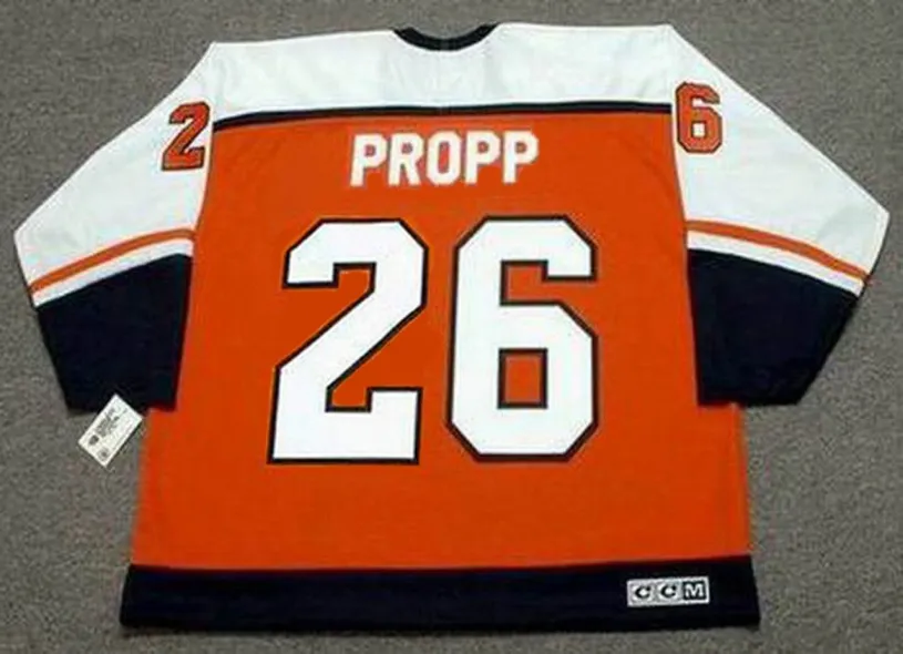 BRIAN PROPP Philadelphia Flyers 1985 Away CCM Throwback NHL Hockey Jersey 