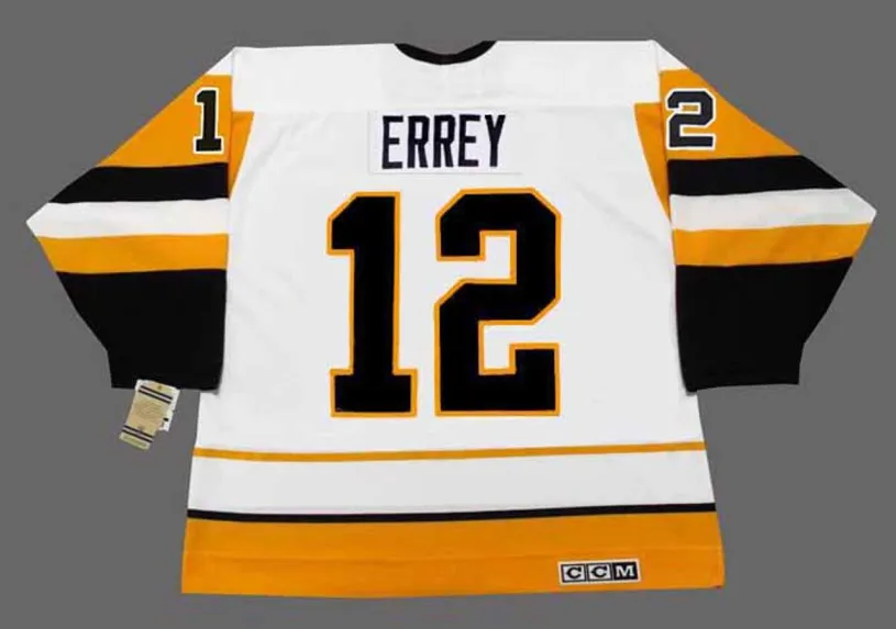 BOB ERREY Pittsburgh Penguins 1992 Home CCM Throwback NHL Hockey Jersey 